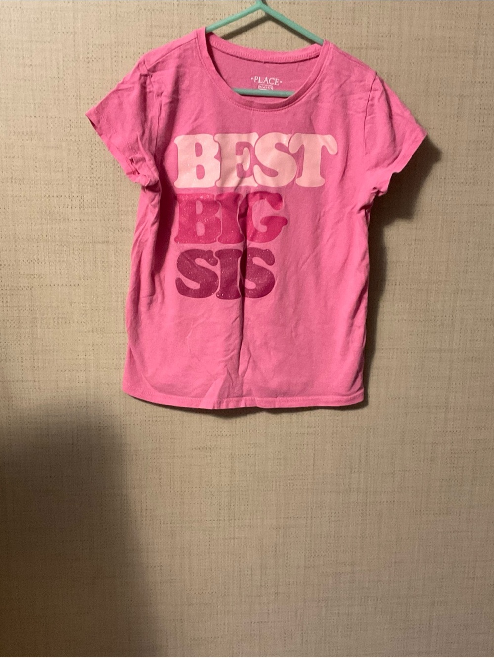 Place Pink 'Best Big Sis' Short Sleeve Tee